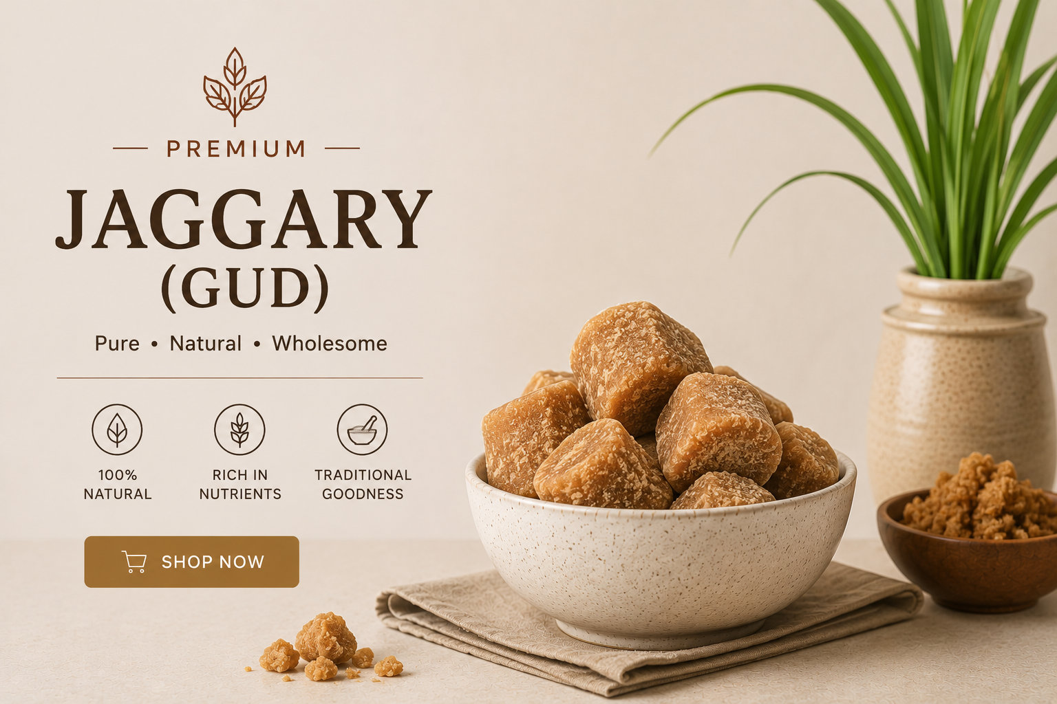 Organic Jaggery (Gud)
